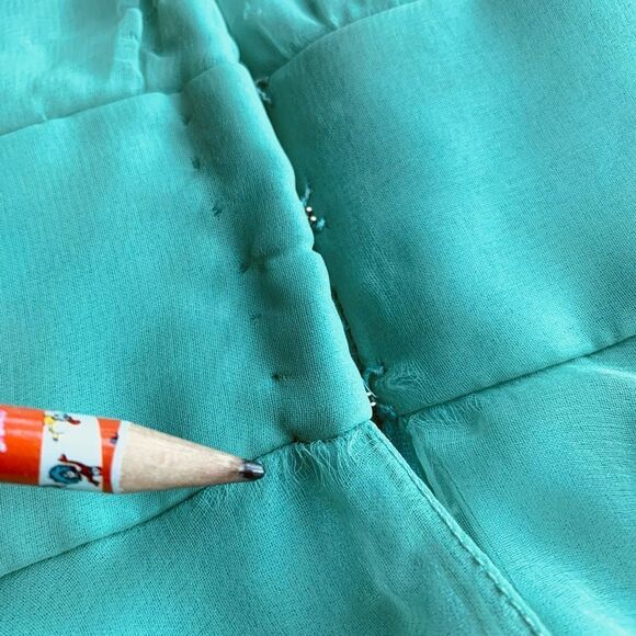 Vintage Green Pleated Chiffon Maxi Dress - Picture 9 of 15